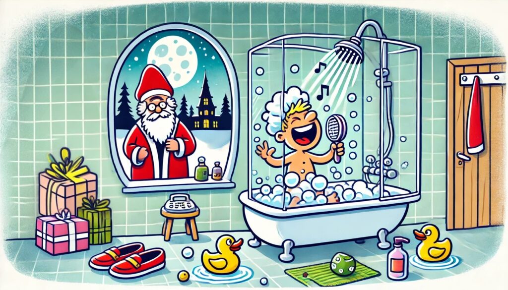 Onder de douche ben ik in mijn element. Serieus, daar ben ik de koning van de akoestische versie van “Sinterklaasje, kom maar binnen met je knecht.”