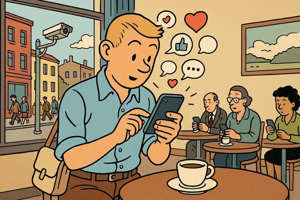 In al dat geweld klampen wij ons vast aan onze eigen gecreëerde virtuele wereld waarin we onszelf mogen zijn.
